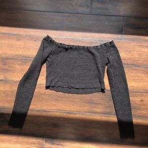Shein medium black off the shoulder long sleeve